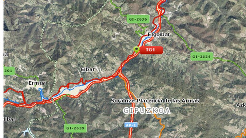 Luizi batek eragindako hainbat ibilgailuen arteko istripua dela eta, auto-pilaketak daude AP-8 autopistan