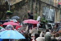 Harrera bero-beroa egin diegu Olentzero eta Mari Domingiri