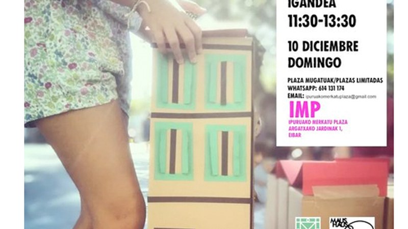 Haurrentzat arkitektura tailerra antolatu dute domekan Ipurua Merkatu Plazan