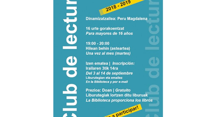 Helduen gaztelerazko irakurketa kluberako izen-ematea zabalik