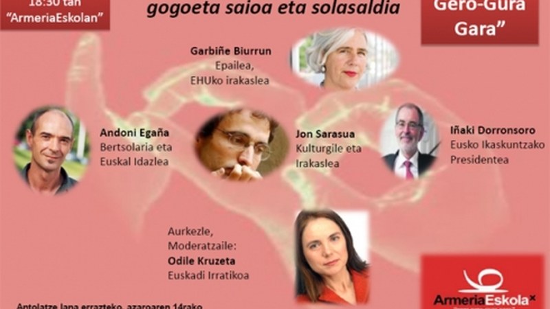 Herri honen asmo, erronka eta itxaropen bideei buruzko gogoeta bihar Armeria Eskolan