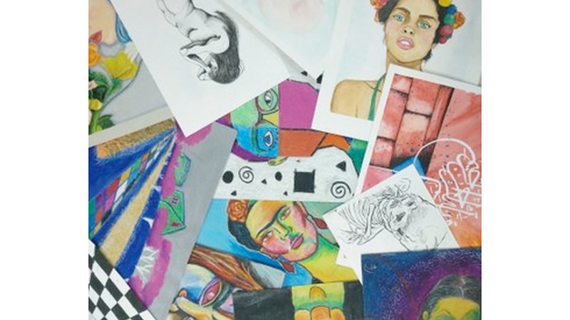 Herriko eskola publiko ikasleen artelanak Portalean ikusgai