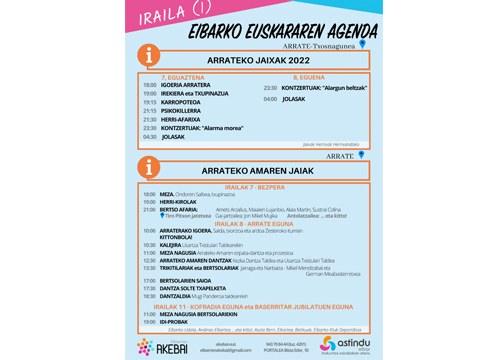 Hile honetarako euskaren agenda kaleratu du Eibarren AKEBAIk