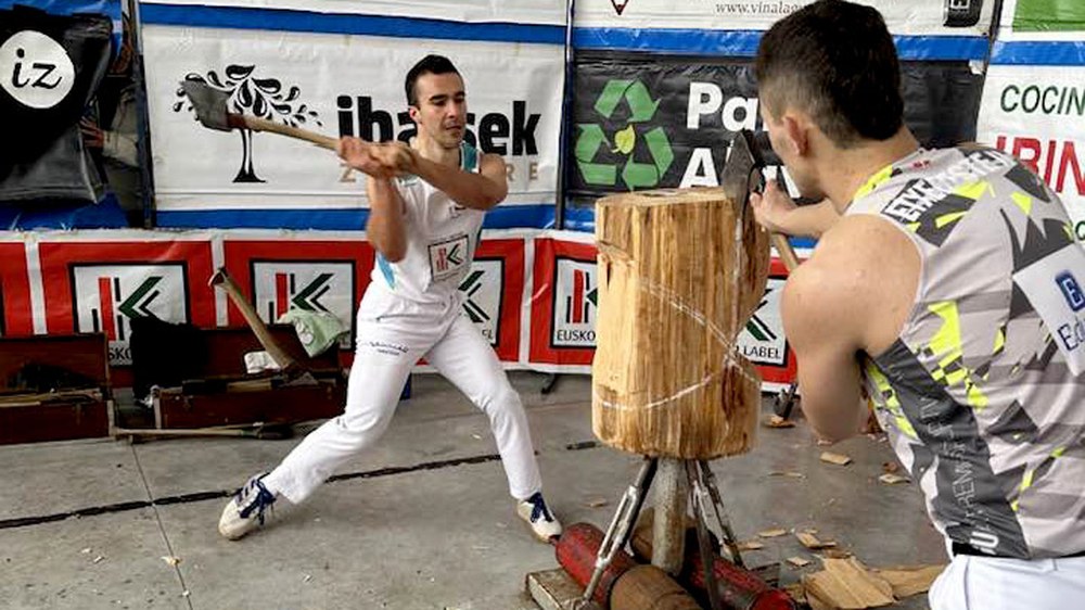 Hodei Ezpeleta hirugarren geratu zen Urrezko Binakako Aizkolari Txapelketaren finalean