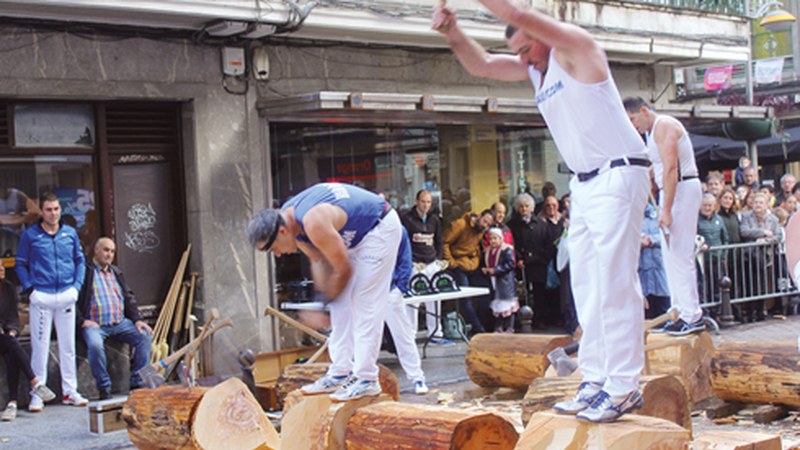 Hodei Ezpeletak eta Xabier Zalduak irabazi zuten aizkolarien San Andres Torneoa