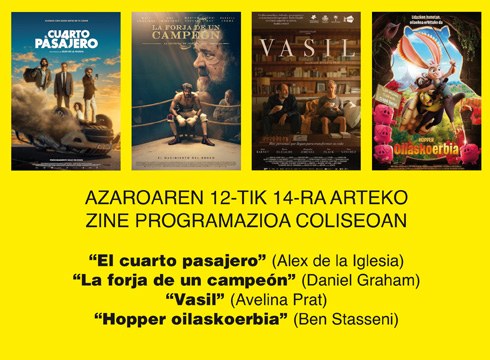 “Hopper oilaskoerbia” umeentzako euskerazko filma eskainiko dute asteburuko karteldegian