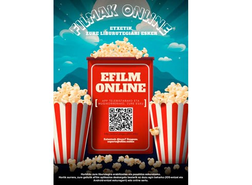 Pelikulak telefono mugikorrean, tabletean eta telebistan (smartTV) ikustea eskuragarri dago jada eLiburutegia-ko erabiltzaileentzat