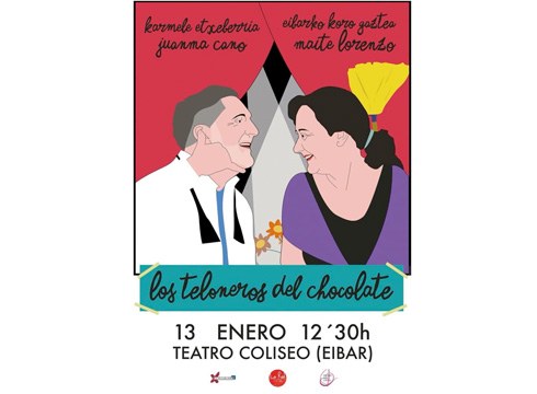 Igande eguerdian Maite Lorenzo, Juanma Cano, Karmele Etxeberria eta Eibarko Koro Gaztea izango dira Coliseoko eszenatokian