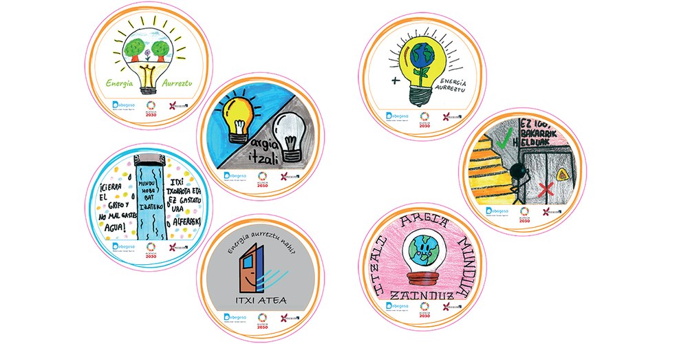 Ikasleek energia kontsumo arduratsua bultzatzeko pegatinak aurkeztuko dituzte gaurko Pleno Txikian
