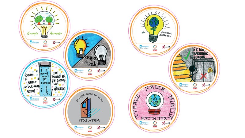 Ikasleek energia kontsumo arduratsua bultzatzeko pegatinak aurkeztuko dituzte gaurko Pleno Txikian