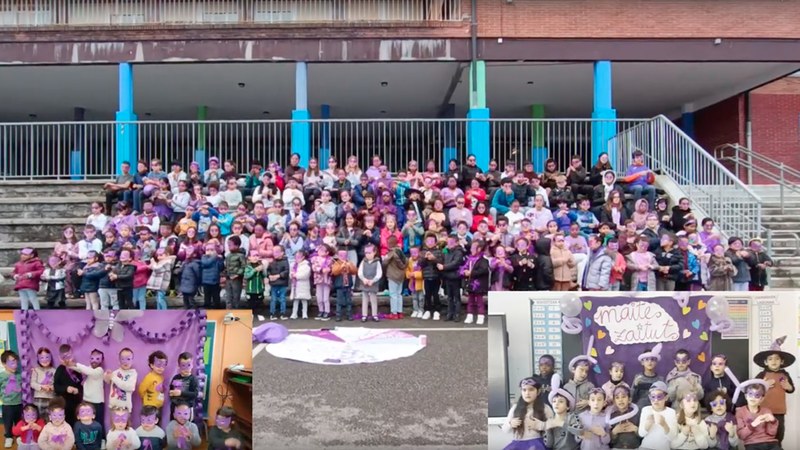 Ilusioz ospatu dute Martxoaren 8a Arrateko Andra Mari ikastetxean