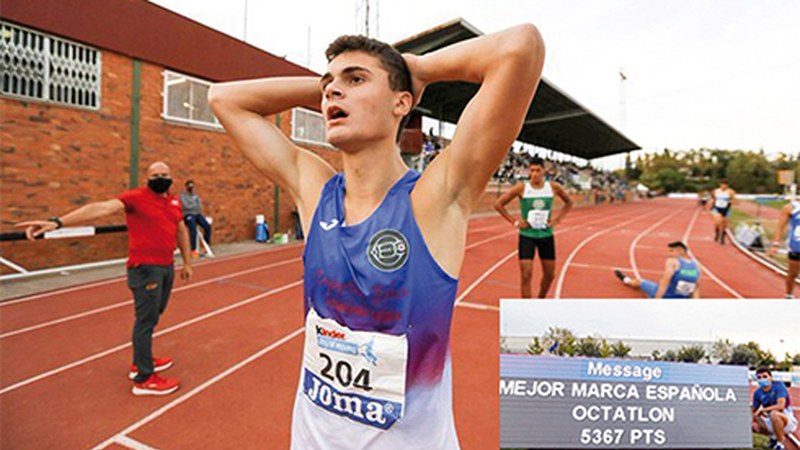 Imanol Egidazuk dekatloiko Espainiako marka egin du 18 urtez azpiko mailan