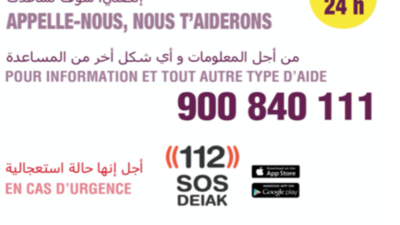 Indarkeria matxistaren biktimen arretarako telefonoen informazioa sei hizkuntzatan zabaldu da