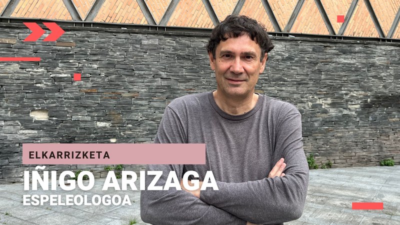 Iñigo Arizaga, espeleologoa: “Udaletxearen arkupearen azpian bikia den harrizko arku bat dago”