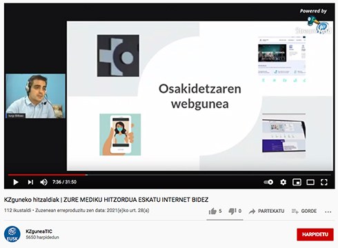 Internet bidez zuzenean jarraitzeko moduko hitzaldiak eskaintzen ditu KZguneak