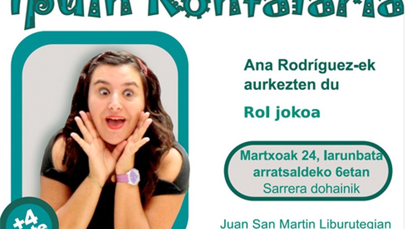 Ipuin-kontaketa eskainiko du bihar Ana Rodriguez-ek 4 urtetik gorako umeentzat