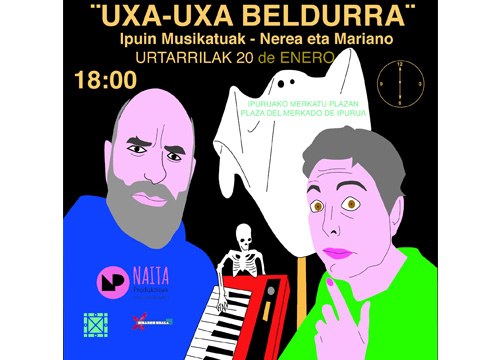 Nerea eta Marianok "Uxa uxa beldurra" ipuin kontaketa musikatua eskainiko dute zapatuan Ipuruan