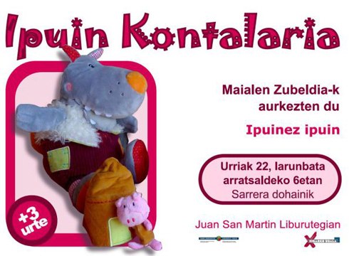 Ipuin kontalari saioak zapatuan hasiko dira berriro