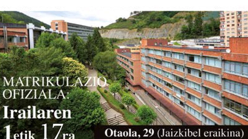 Irailaren 17an amaituko da matrikulazio epea Eibarko Hizkuntza Eskolan