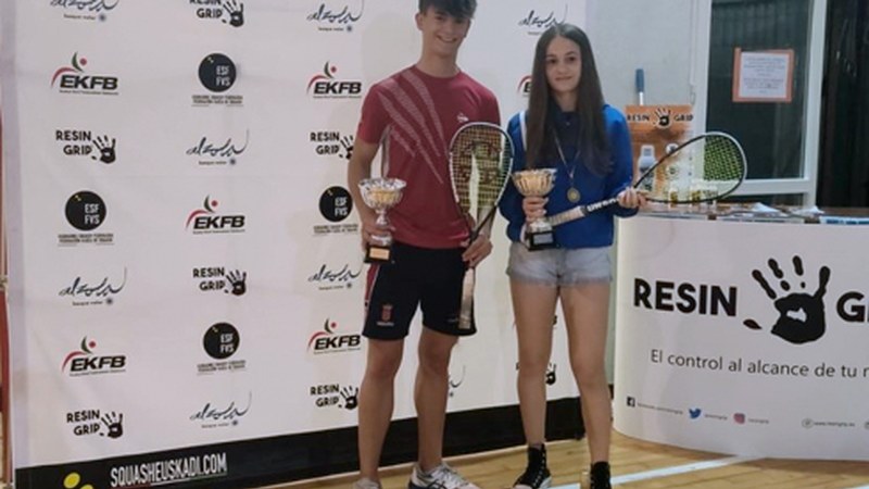 Irune Peinado eta Joel Eransus garaile Eibar Hiria squash txapelketan