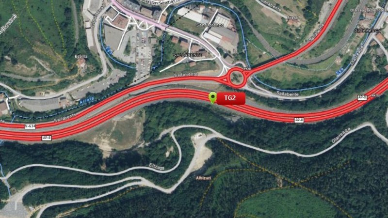 Istripua gertatu da AP-8an, Zaldibarren, eta horrek auto-pilaketak eragin ditu