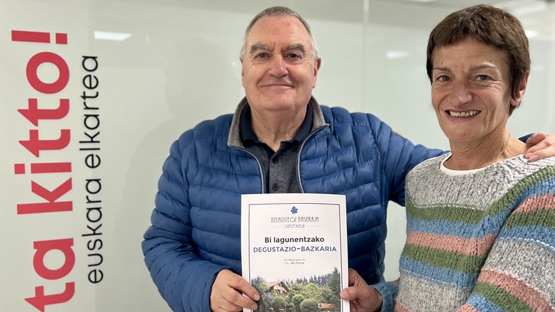 Ixidro Gabirondok irabazi du ...eta kitto!-k zozketatutako bigarren oparia