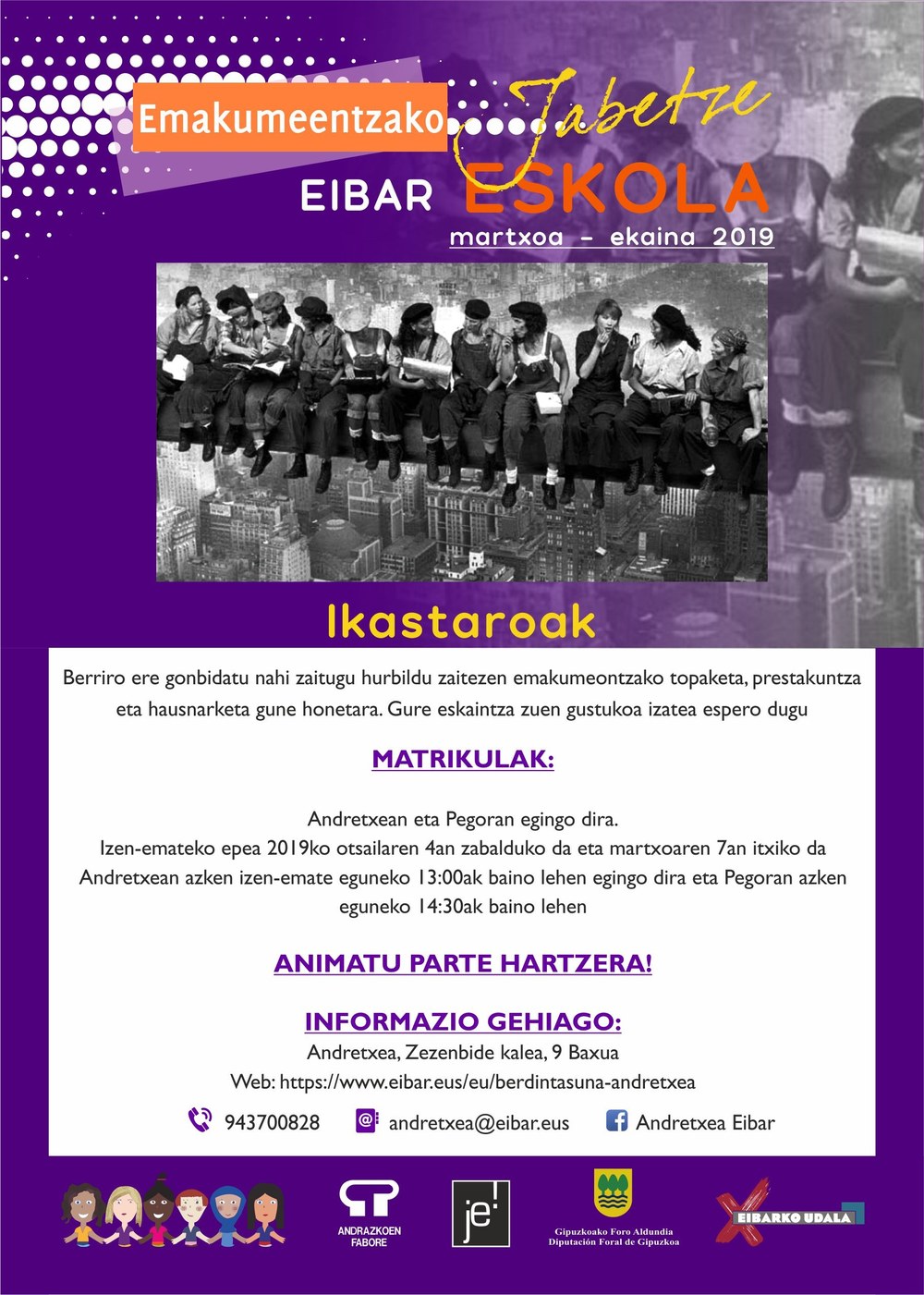 Jabetze Eskolako udaberrirako ahalduntze ikastaro berriak!