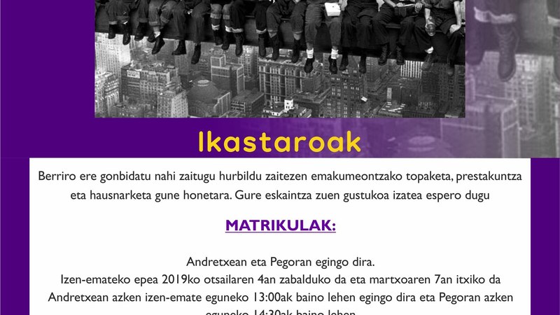 Jabetze Eskolako udaberrirako ahalduntze ikastaro berriak!