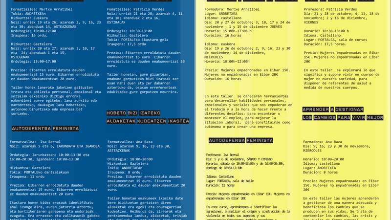 JABETZE ESKOLAKO UDAZKEN-IKASTARO BERRIAK!