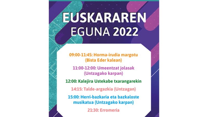 Jai giroan ospatuko dugu bihar Euskararen Eguna Eibarren