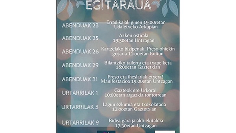 Jaixak Herrixak Herrixandako plataformak hainbat ekintza antolatu ditu Gabonetarako