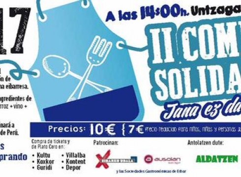 "Jana ez da txantxa" bazkari solidariorako txartelak salgai jarri dituzte