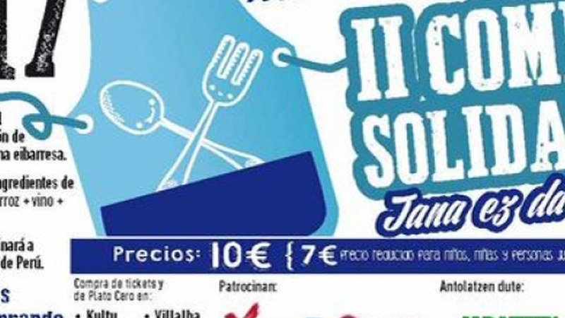 "Jana ez da txantxa" bazkari solidariorako txartelak salgai jarri dituzte