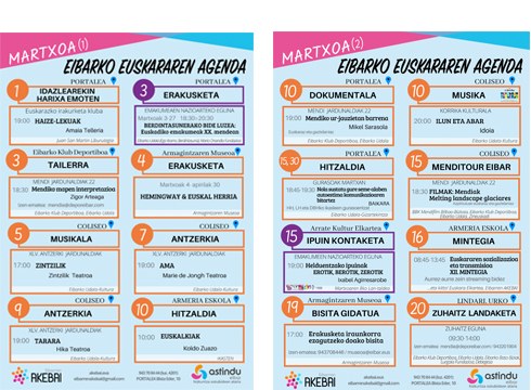 Jarduerez beteta dator martxoko euskararen agenda