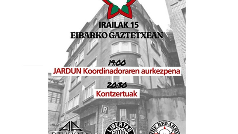 Jardun koordinadoraren aurkezpena eta kontzertuak eguenean Gaztetxian