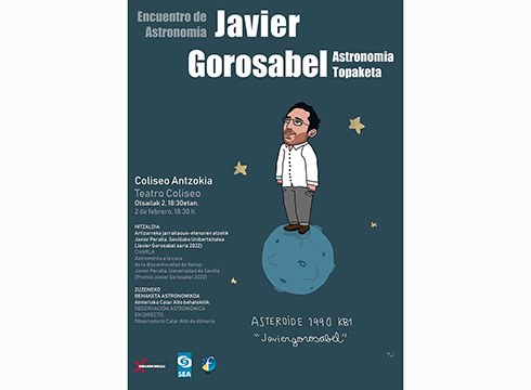 Javier Gorosabel Astronomia Topaketaren lehen edizioa hartuko du gaur Coliseo antzokiak