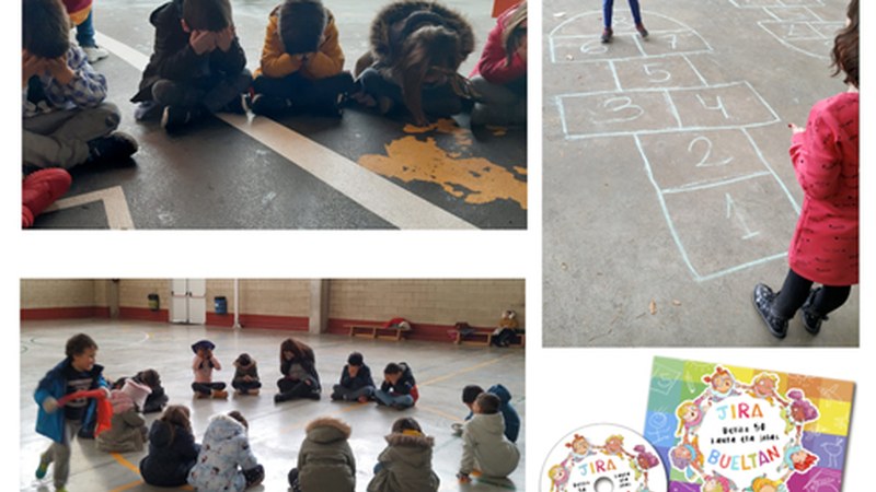 "Jira bueltan" jolas-tailerrak martxan herriko zazpi ikastetxeetako jangeletan