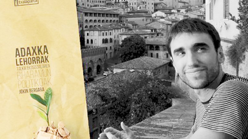 Jokin Bergarak “Adaxka lehorrak” liburua aurkeztuko du gaur Kultun