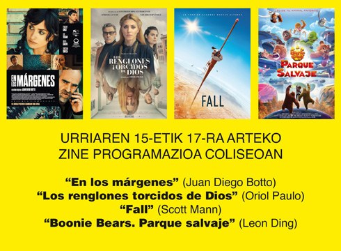 Juan Diego Botto, Oriol Paulo eta ScottMann-en pelikulak asteburuko karteldegian