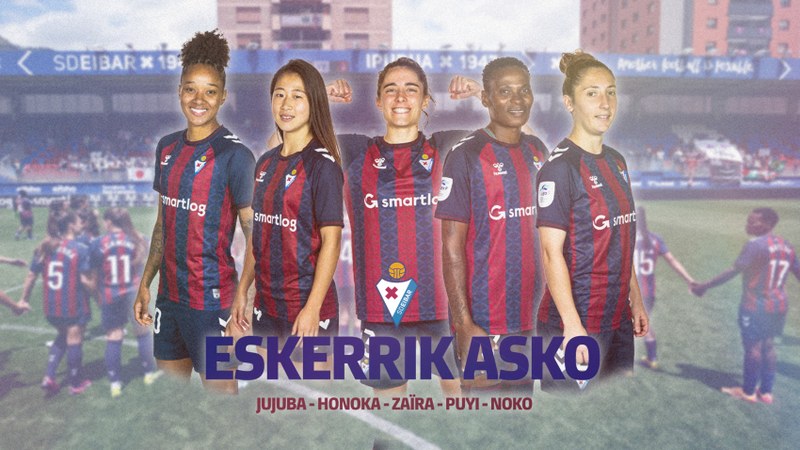 Jujuba, Honoka, Zaïra, Noko eta Puyik ez dute Eibar KE-n jarraituko