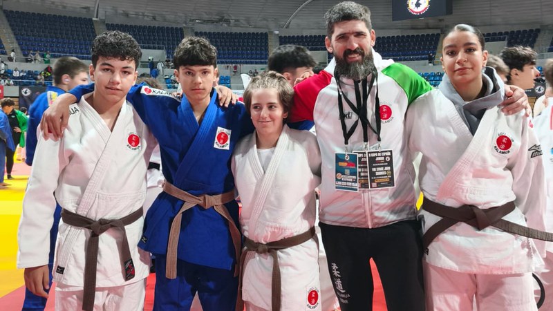 Kalamua klubeko judokak kadeteetako Espainiako Kopan aritu dira Kantabrian