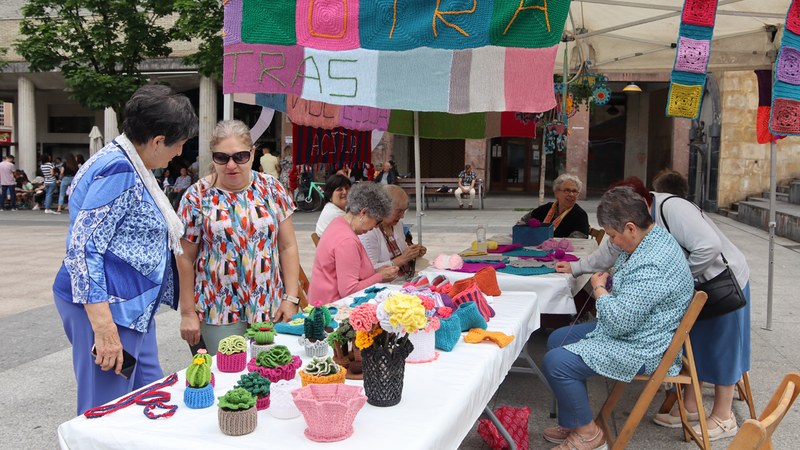 Kalean ehuntzeko munduko eguna ospatu zuten Altzoa elkarteko kideek