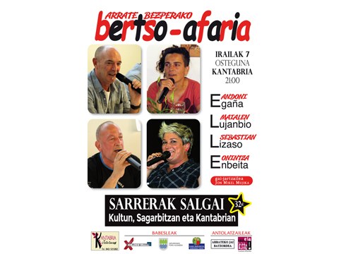 Kantabriako bertso-afariaren zilarrezko ezteietan bertsolari kartel bikaina izango da bihar Arraten