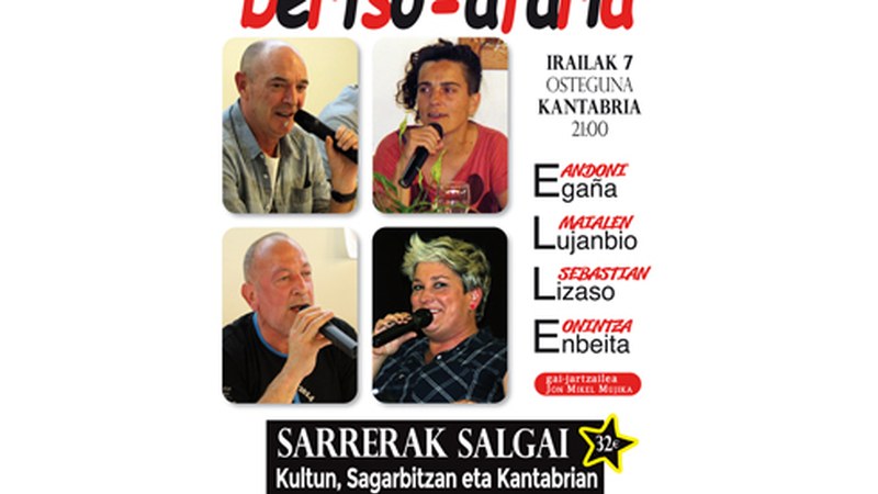 Kantabriako bertso-afariaren zilarrezko ezteietan bertsolari kartel bikaina izango da bihar Arraten