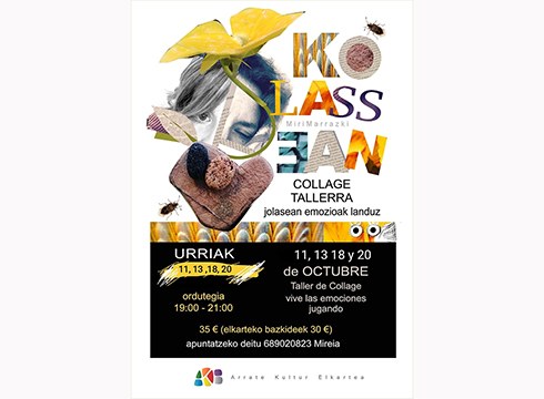 "Kolassean", collage bitartez emozioak lantzeko tailerra eskainiko du MiriMarrazkik urrian