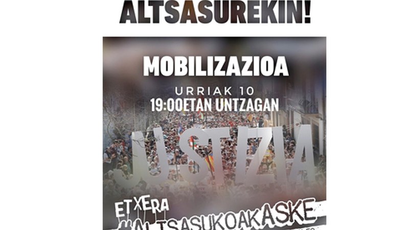 Kontzentrazioa deitu dute gaurko, Altsasuko auziaren sententziaren kontra