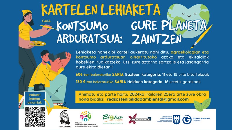 "Kontsumo arduratsua: gure planeta zaintzen" kartel lehiaketa antolatu dute
