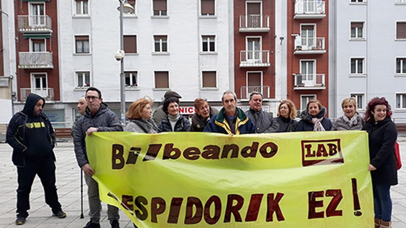 Kontzentrazioa egingo da bihar epaitegi parean, Bilbeandoko langile baten kaleratzea salatzeko