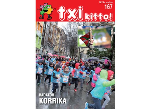 Korrika-ri buruzko erreportajea Txikitto! hilabetekarian