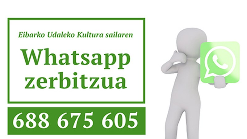 Kultura sailaren informazioa zabaltzeko Whatsapp zerbitzua ipini dute martxan
